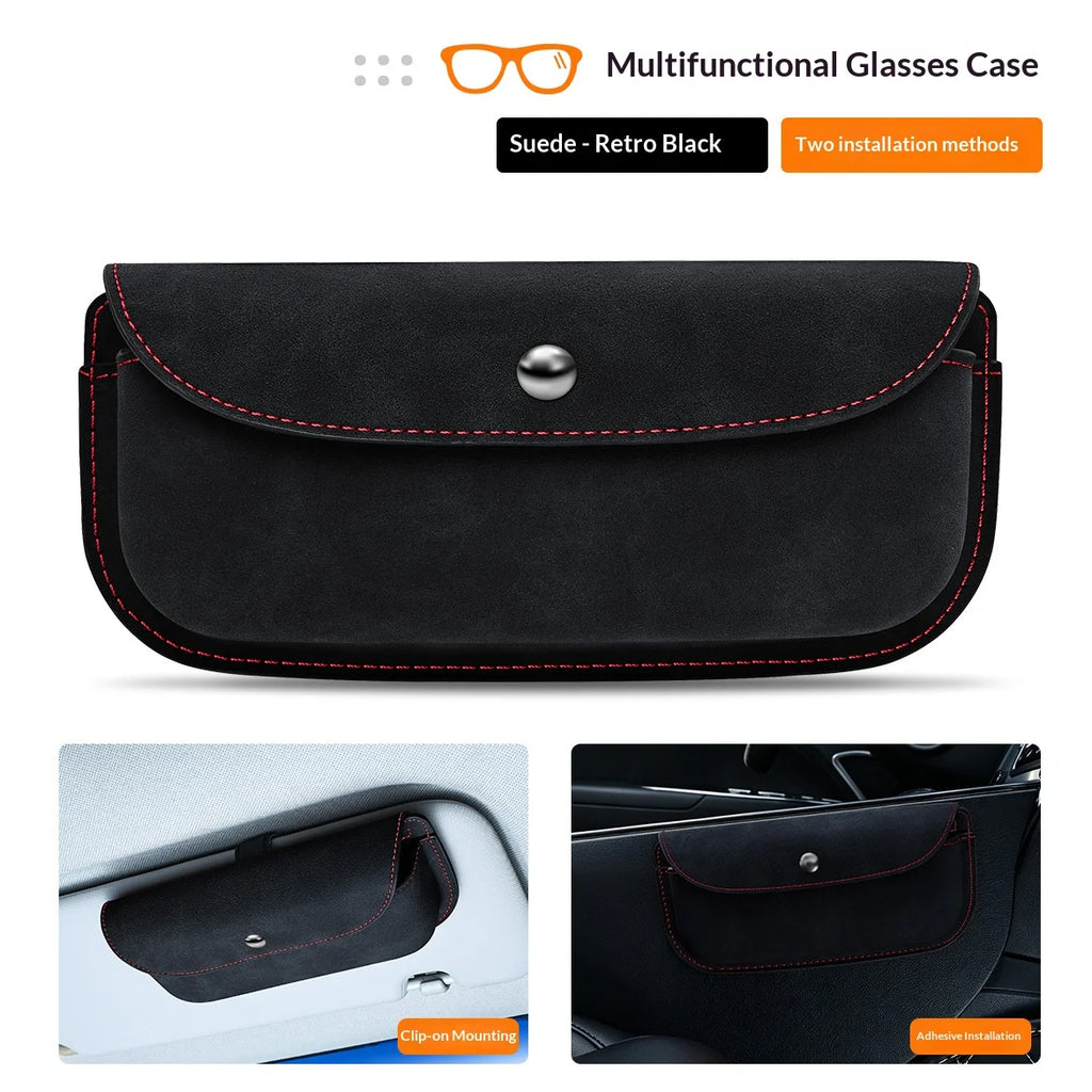 Car-mounted Glasses Holder - Car Sunshade Cover Storage Bag Holder - Car-mounted Glasses Frame Personalized Interior Hanging Box