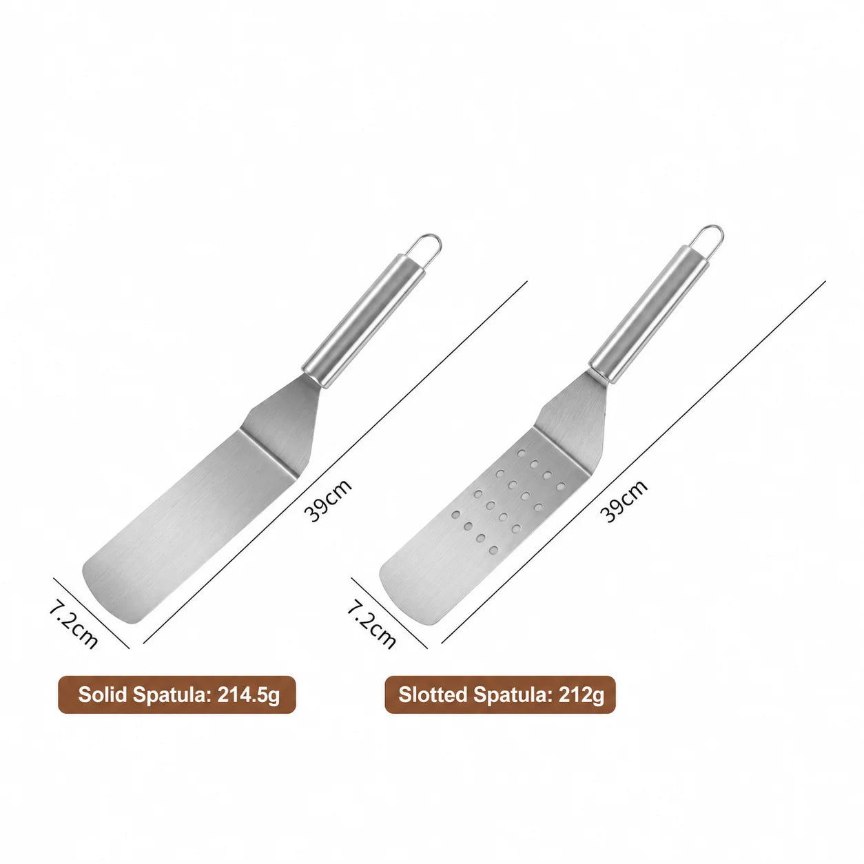 Stainless Steel Cooking Spatula Turner for BBQ, Frying, and Steak Kitchen Utensil