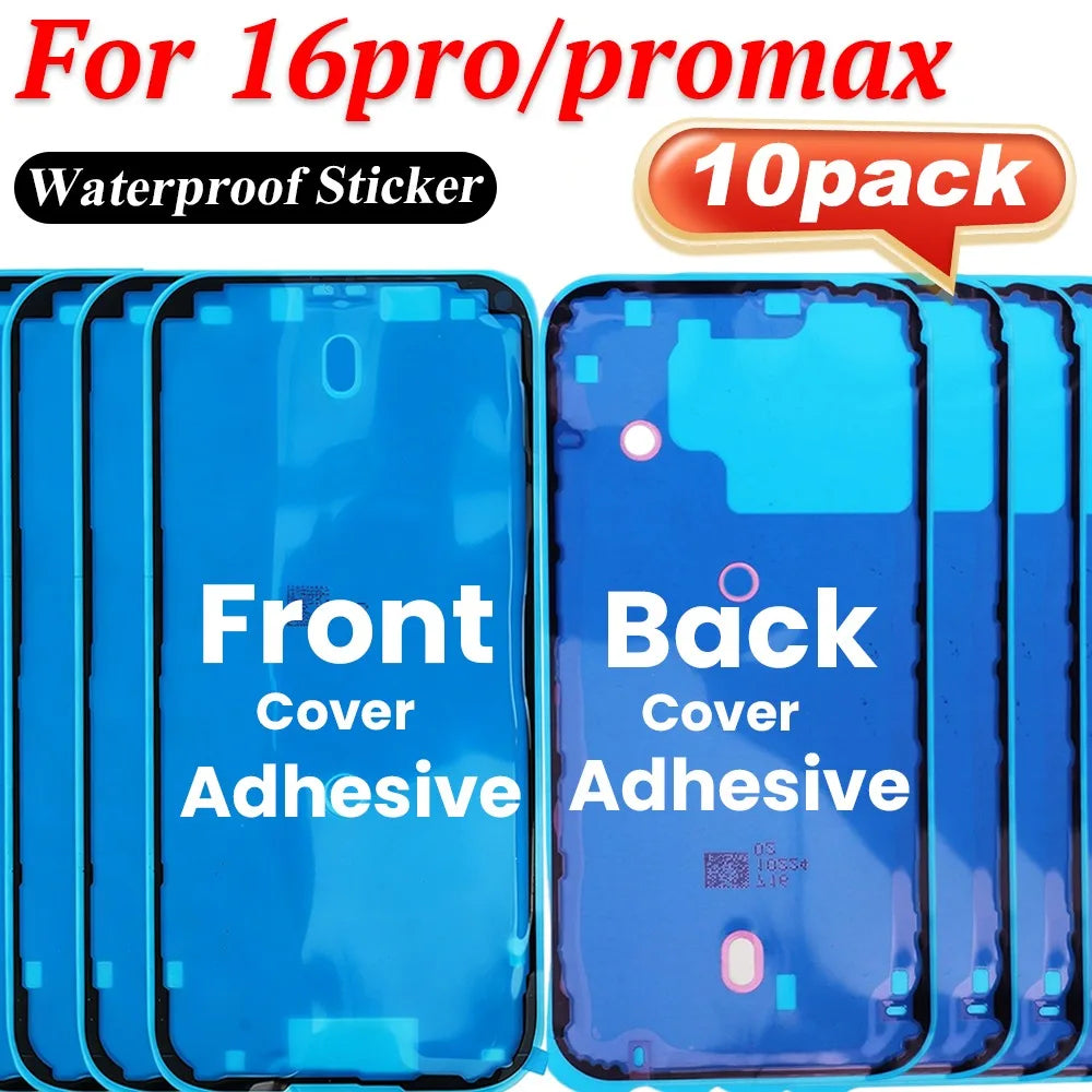 1-10pack Back Cover Adhesive Sticker for IPhone 16 Pro 16pro Max LCD Screen Front Frame Waterproof Seal Tape Glue Repair Parts