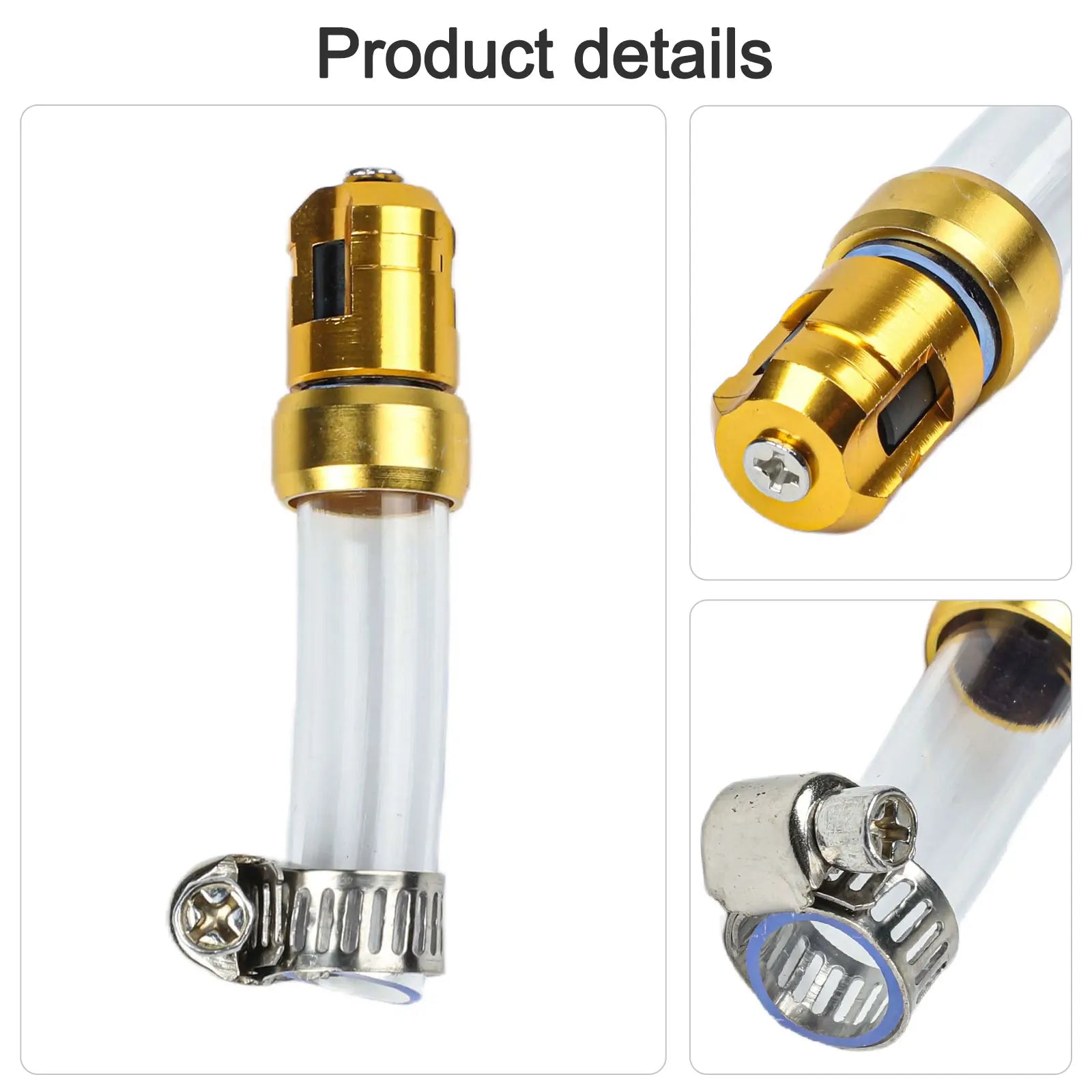 1pc Motorcycle Accessories Air Filter Drain Pipe Aluminum Alloy Head