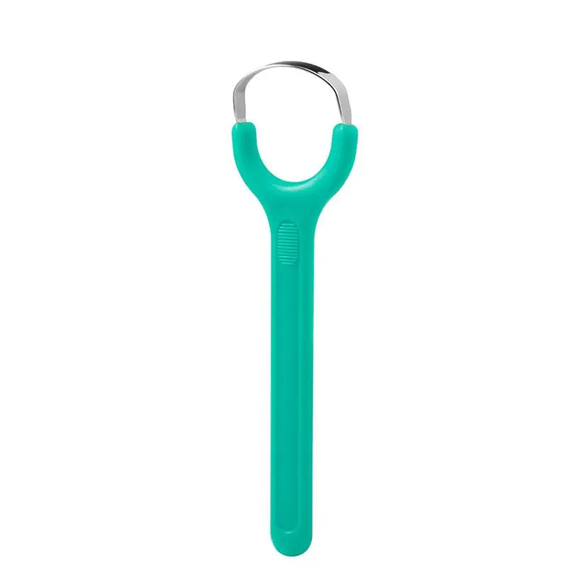 1PCS Stainless Steel Tongue Scraper Fresh Breath Cleaning Coated Tongue Toothbrush Oral Hygiene Metal Tongue Scraper
