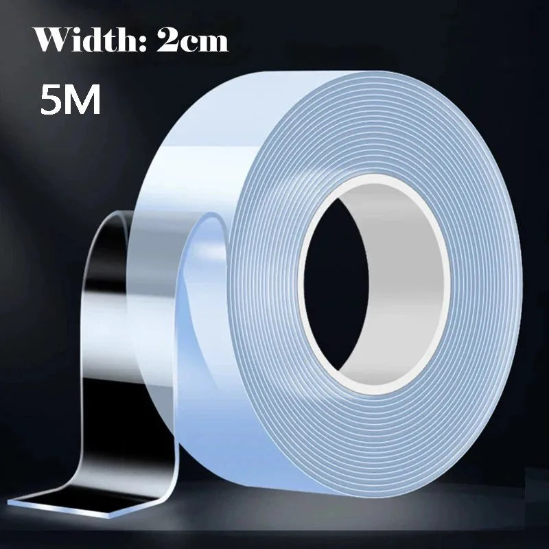 double sided tape"Versatile Reusable Double-Sided Waterproof Adhesive Tape - Perfect for Kitchen and Bathroom Supplies"