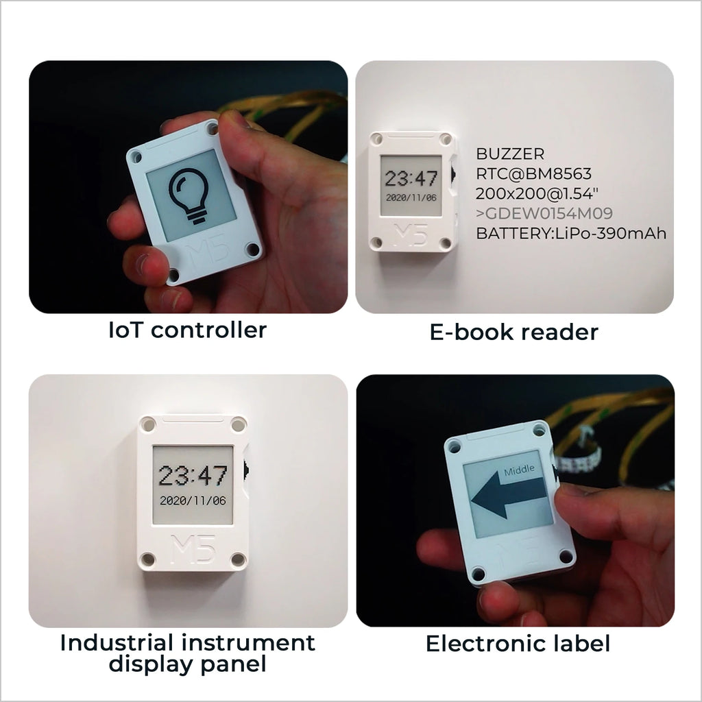 M5Stack Official M5Stack ESP32 Core Ink Development Kit(1.54'' Elnk Display)