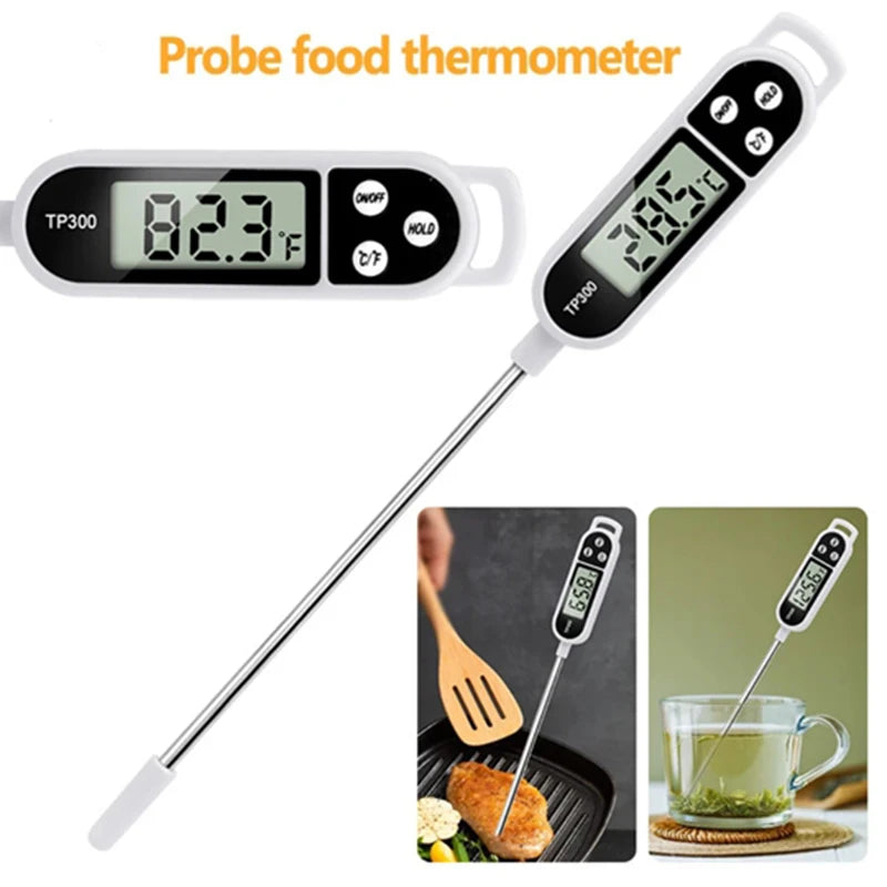Probe Type Food Thermometer Kitchen Digital Thermometer For Meat Milk Cooking Food BBQ TP300 Electronic Temperature Gauge Tool