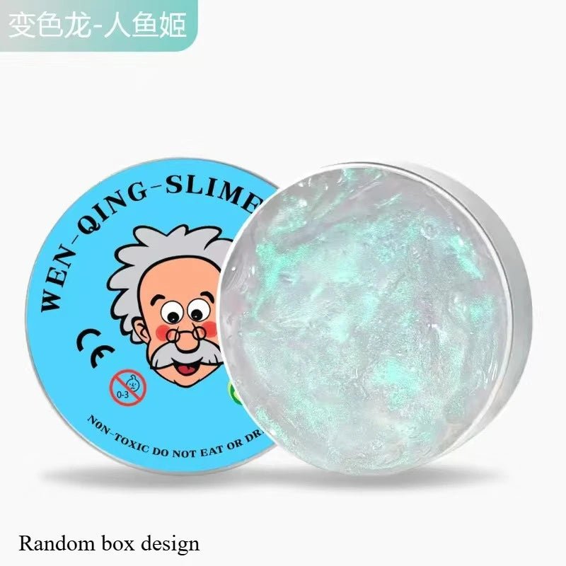 New Stress Relief Toys Old Man Liquid Squishy Transparent Crystal Slime Fluffy Foam Putty Kids Safe Bouncy Stretchy Color Slime