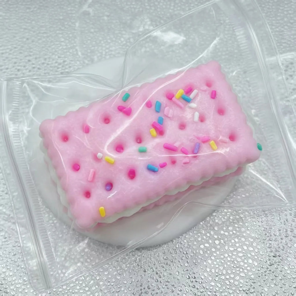 Sandwich biscuit Handmade Silicone Cookies Fidget Toys Slow Rebound Stress Relief Pinch Decompression Squeeze Toy for Adults