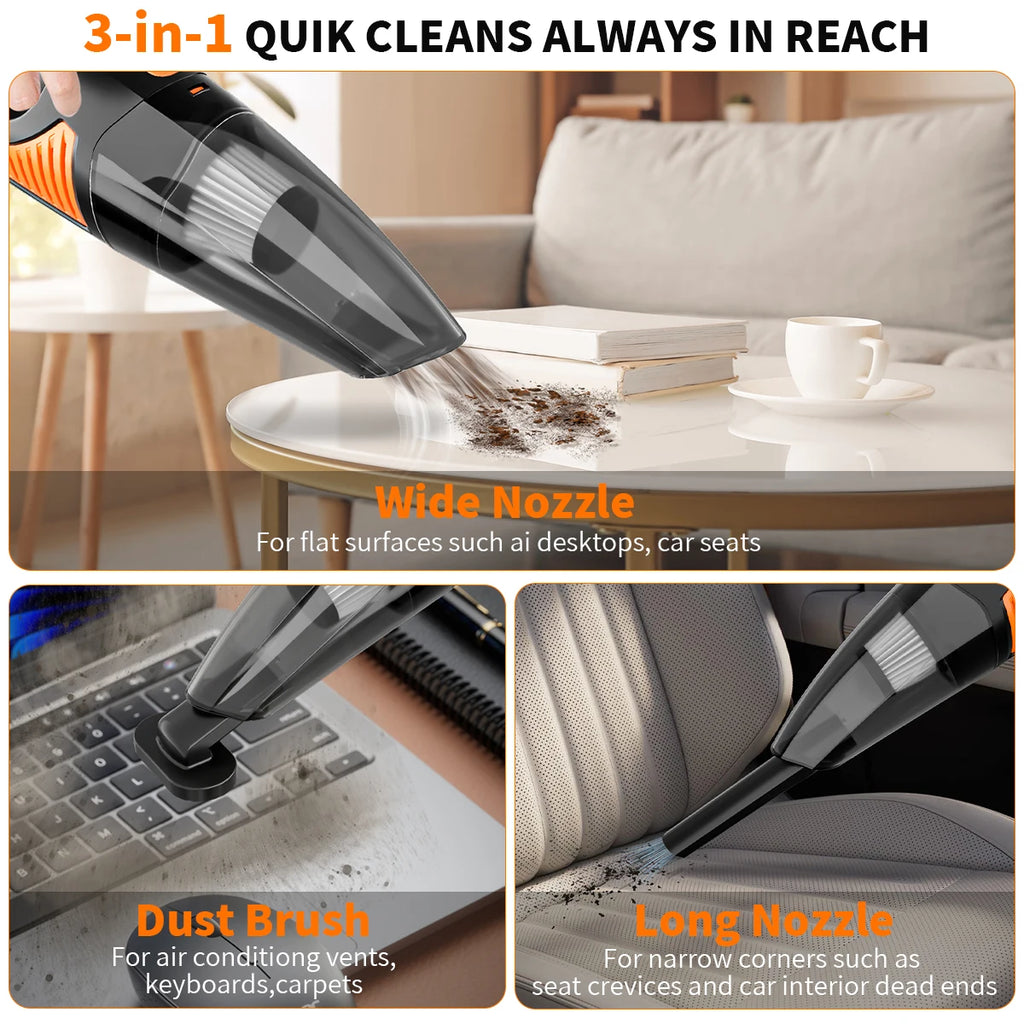 Rechargeable Cordless Wireless Handheld Portable Car Vacuum Cleaner Home and Car Dual Purpose Small Mini Handheld Vacuum Cleaner