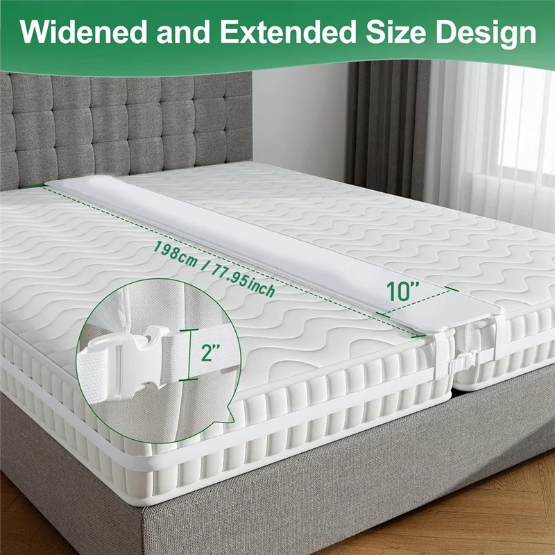 A26F-10" Extra Wide Bed Bridge Adjustable Mattress Bed Connector For Stayover,Family Room