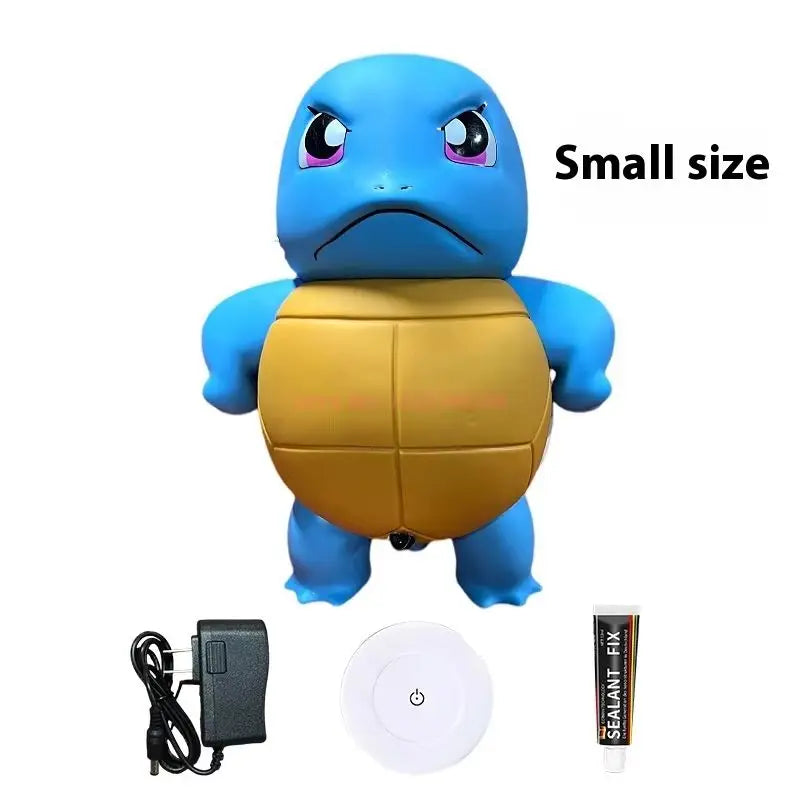 New 16cm Anime Pokemon Squirtle Will Spray Water Fun Car Accessories Ornament Big Size Proud And Cute Model Decoration Toy Gift