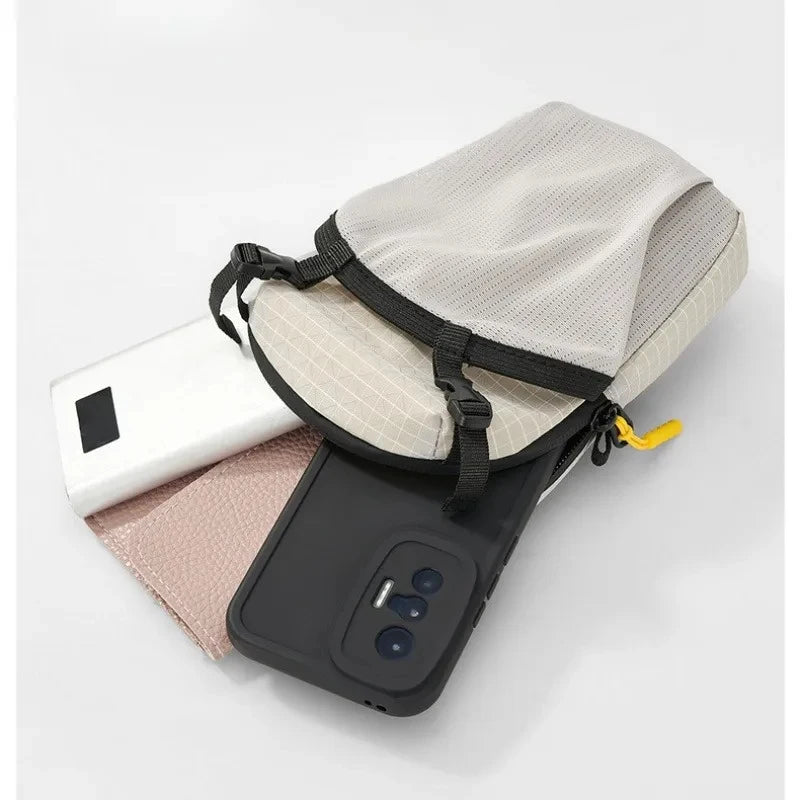 Shoulder Strap Phone Pouch Waterproof Lightweight Attachment Bag For Backpack Hiking Camping Sports