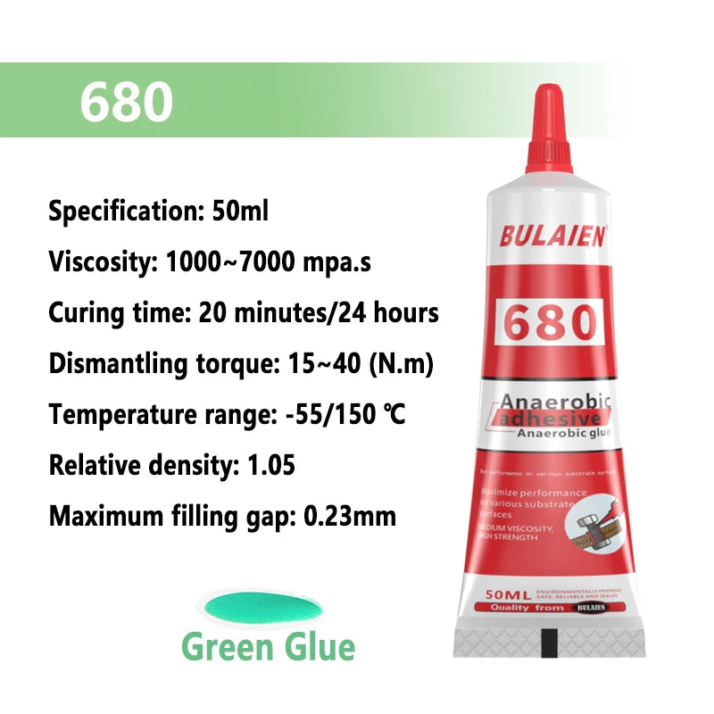 50ml Threadlocker Screw Glue Quickly Cured Thread Locking Agent Anaerobic Adhesive Corrosion-Resistant Anti-Loosening Glue
