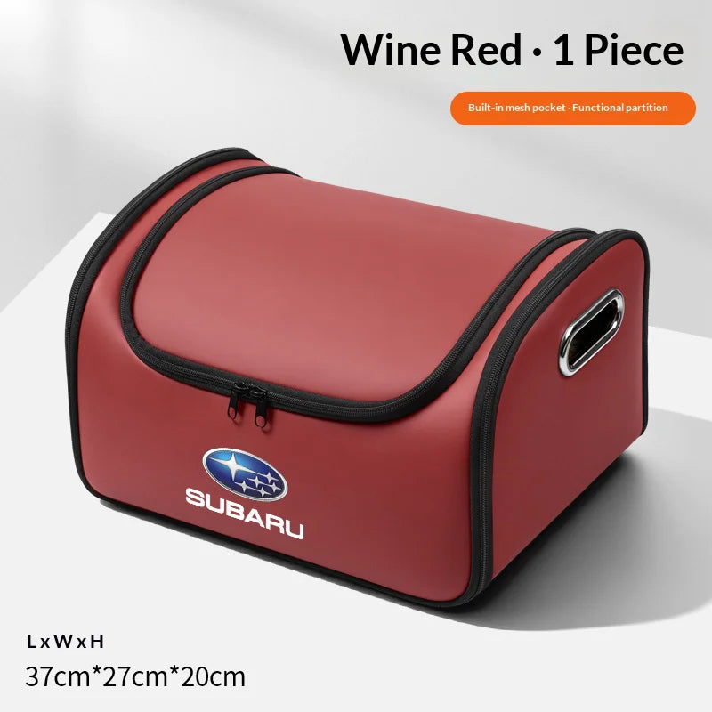 Car Leather Trunk Organizer Box Tailbox Stowing Tidying Storage Bag For Subaru Outback Brz Wrx Xv Ascent Forester Impreza Legacy