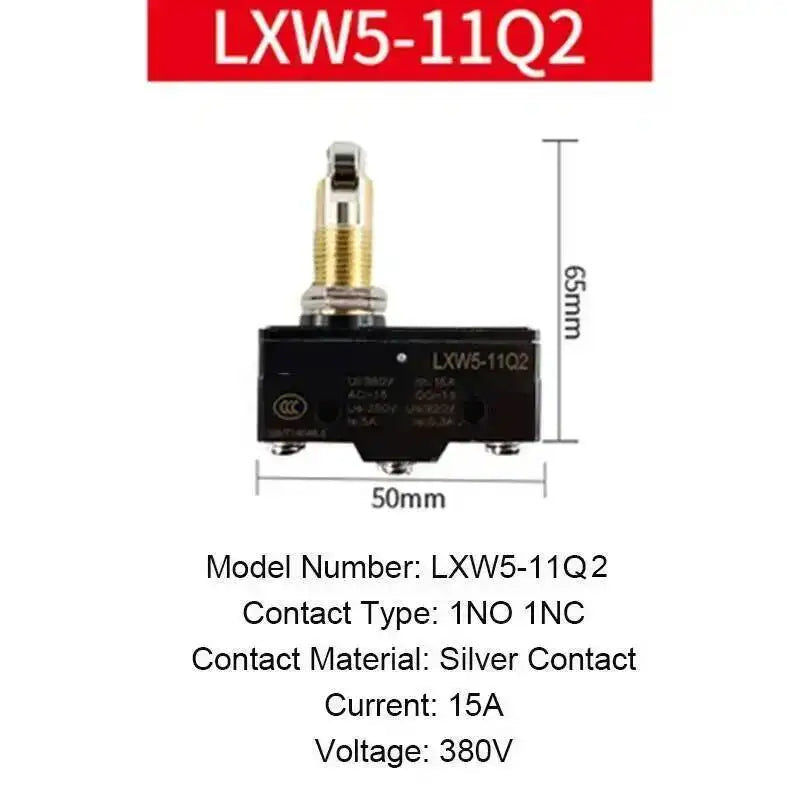 5pcs Micro Limit Switch Small Limiter Travel Switches LXW5-11G1/G2/Q1/M3 Screw Foot 1NO 1NC Silver Contact