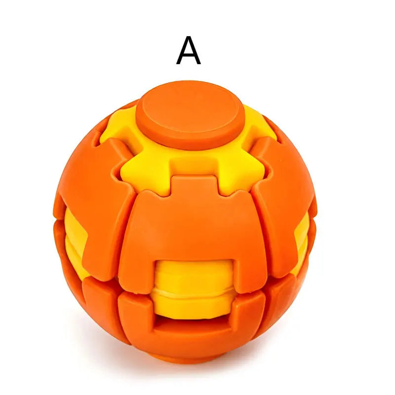 3D Printed Press-to-Spin Gear Fidget Ball Movable Spinner Anxiety Stress Relief Toy Creative Desktop Ornament Model & Gift