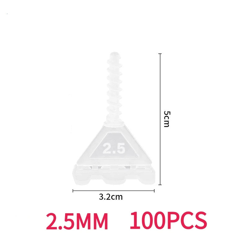 200 Pcs Tile Leveling System Baseplates and Reusable Caps Kit 1-3mm Tile Spacers Leveling System Construction Tool Parts Set