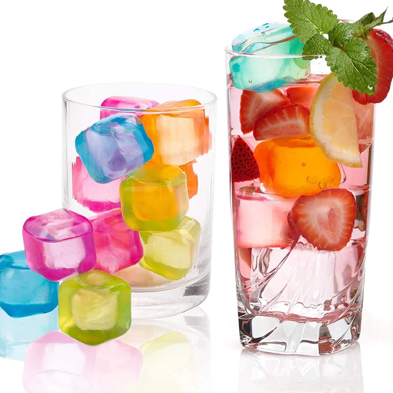 Reusable Whiskey Ice Stones Rocks Summer Drink Cooler Plastic Wear Resistant Cubes