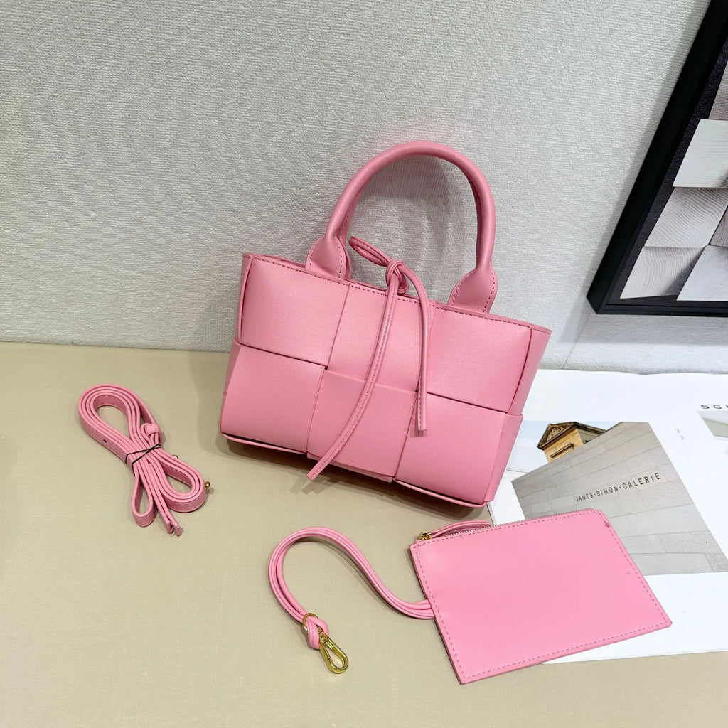 Women Luxury Messenger Purse Shopper Solid Color Commuter Bag Elegant Leather Diaper Bag Large Capacity In Vogue Style