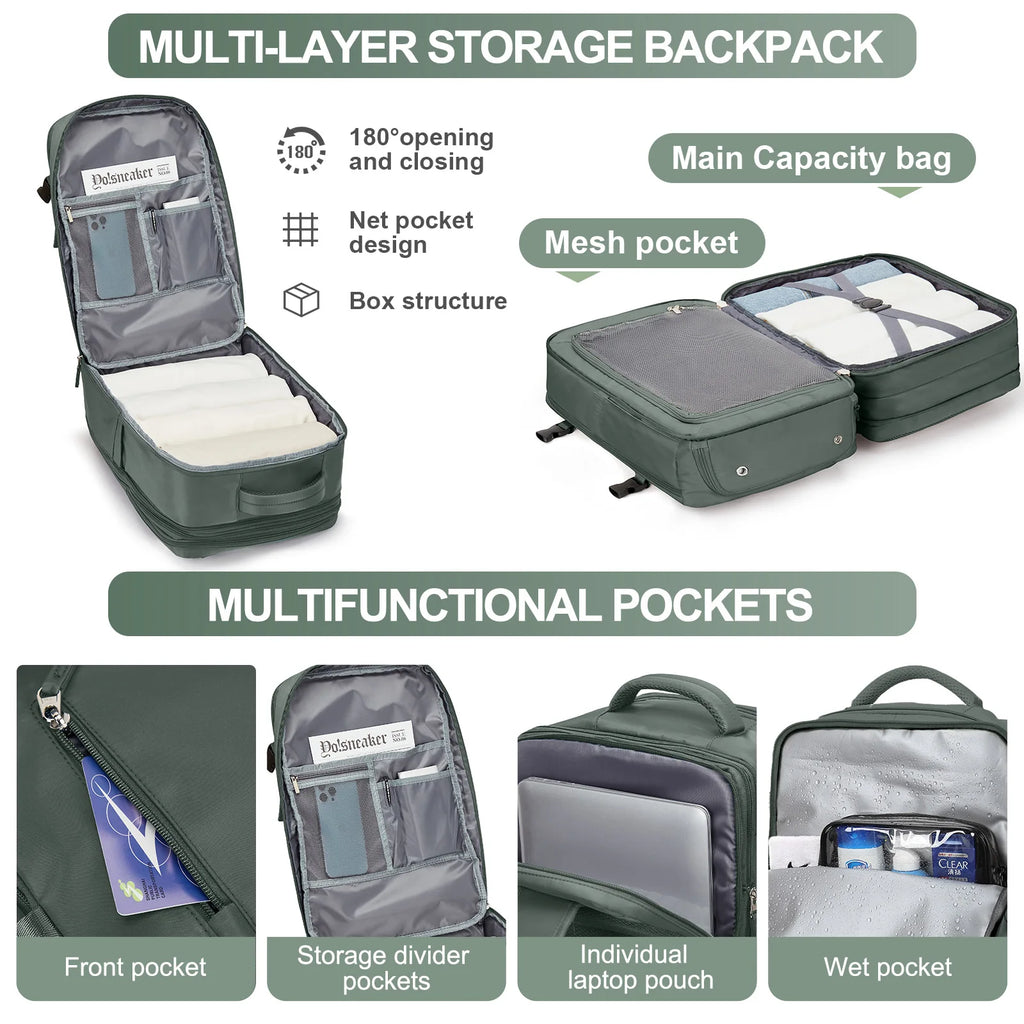 Backpack for Women Men Waterproof Air Travel Backpack Hand Luggage Laptop Bags Large Capacity Expansion Backpack Shoulder Bag