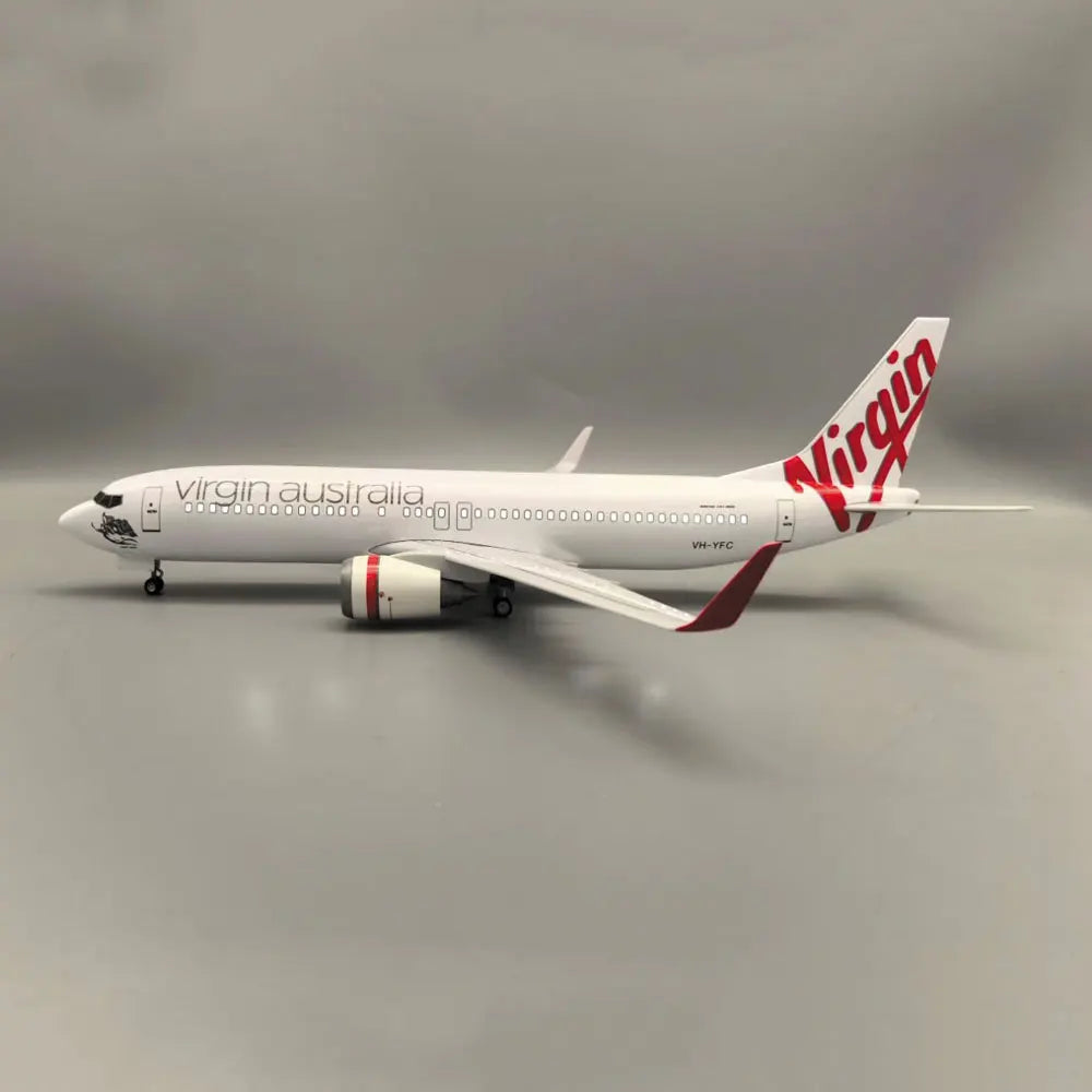 47CM Airplane Model Kits B737-800 Virgin Australia 737 1:85 Scale Miniature Plane Resin Diecast Airplanes Collected Gift Toys