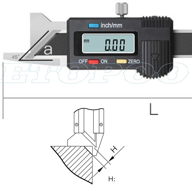 15 30 45 60 Degree Digital Chamfer Gauge Stainless Steel Chamfering Calipers Vernier Caliper Chamver Vernier Caliper