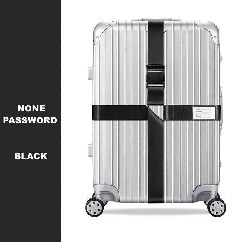 Anti-theft Luggage Buckle Cross Strap Password Adjustable Bundling Packing Baggage Belt Suitcase Trunk Belts Bag Accessories