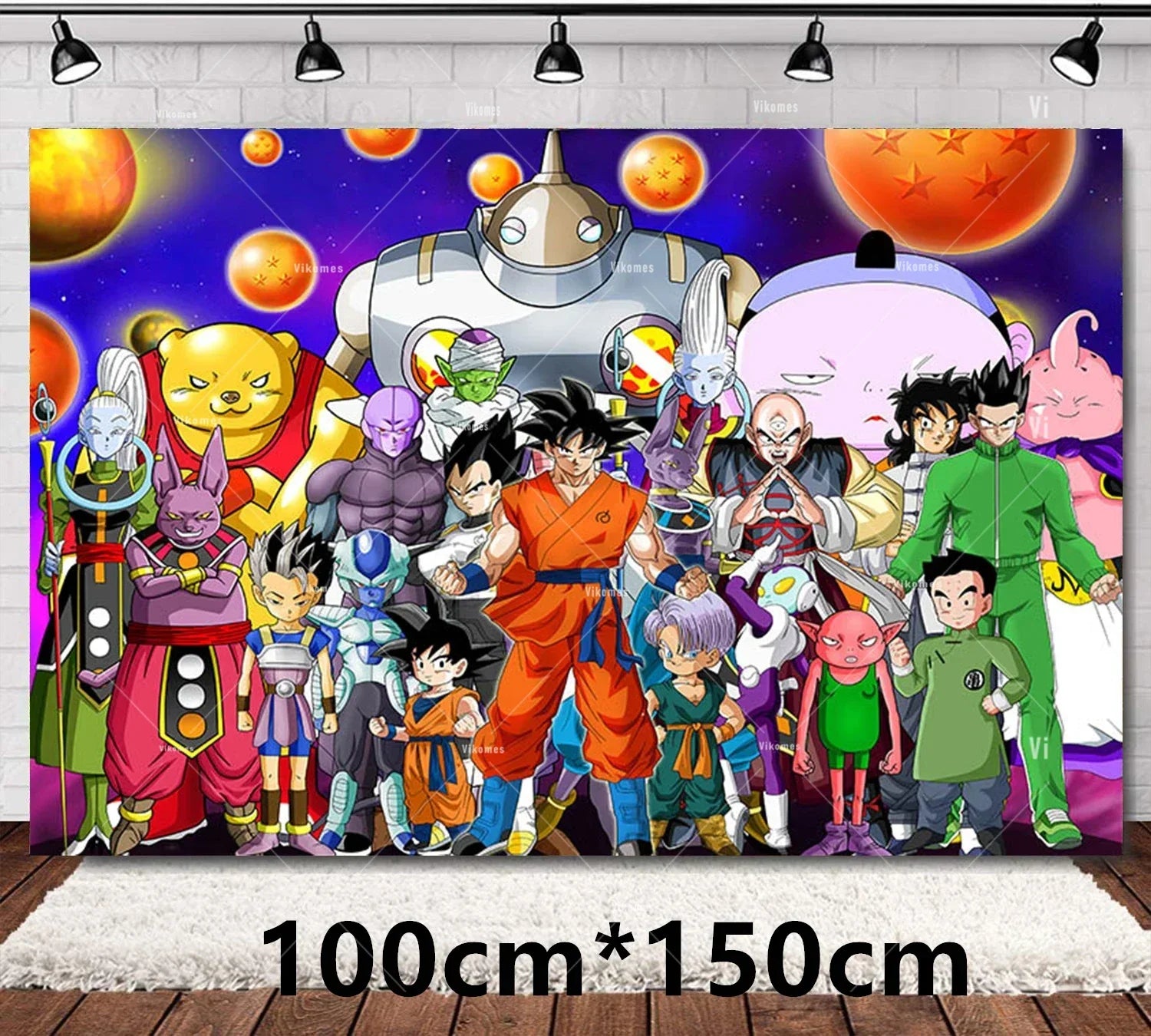 Dragoned Ball Z Balloons Happy Birthday Banner Goku Vegeta Ballons Party Decoration Plate Disposable Tableware Cake Topper Toy