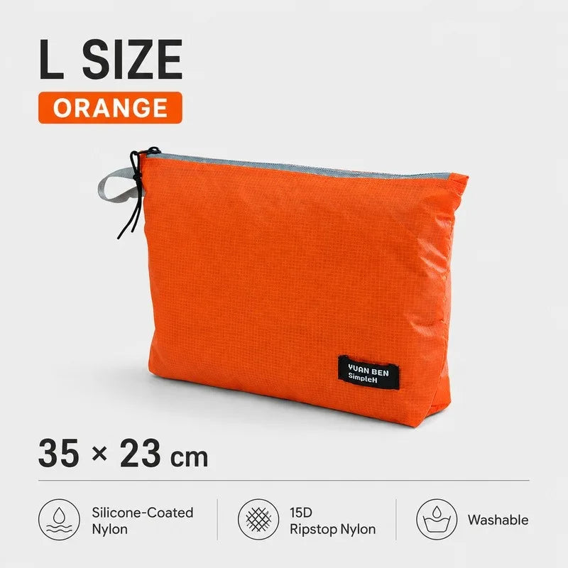 Ultralight Waterproof Travel Storage Bag Silicone Coated Nylon Organizer Pouch Clip On Camping Hiking Backpack Gear Packing Bag