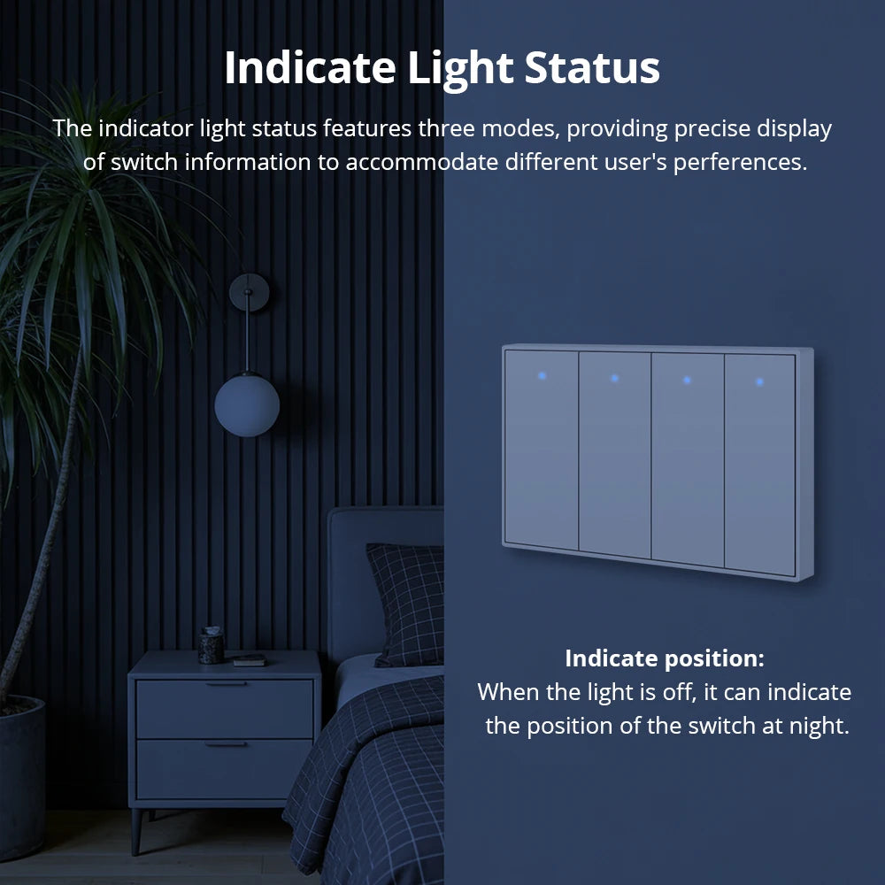 Zemismart Zigbee Push Wall Light Switches Work with Tuya Alexa Google Home Smartthings via hub 1 2 3 4 Gang Neutral Interruptor