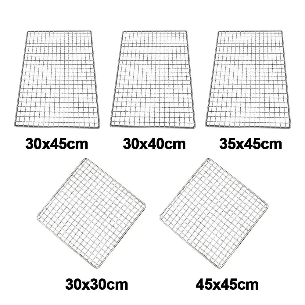 New Iron Wire Grill Racks Reusable Nonstick Barbecue Net Square Grill Net