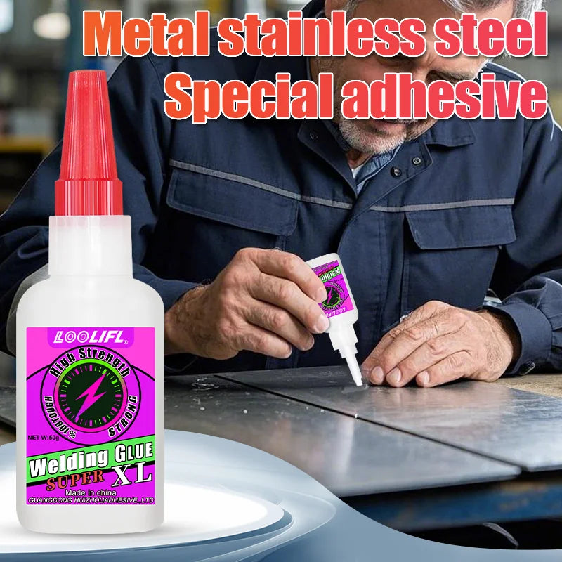 50g Super Instant Oil Glue Welding High Strength Strong Adhesive, Used for Plastic, Toy DIY Crafts, Ceramics, Leather, Metal
