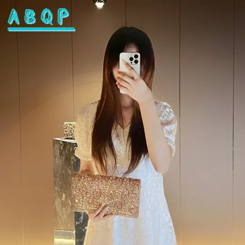 New Dinner Clutch Diamond Dinner Party Women's Shoulder Bag Luxury Brand Diamond Sparkling Fashion Women's Bag High Quality
