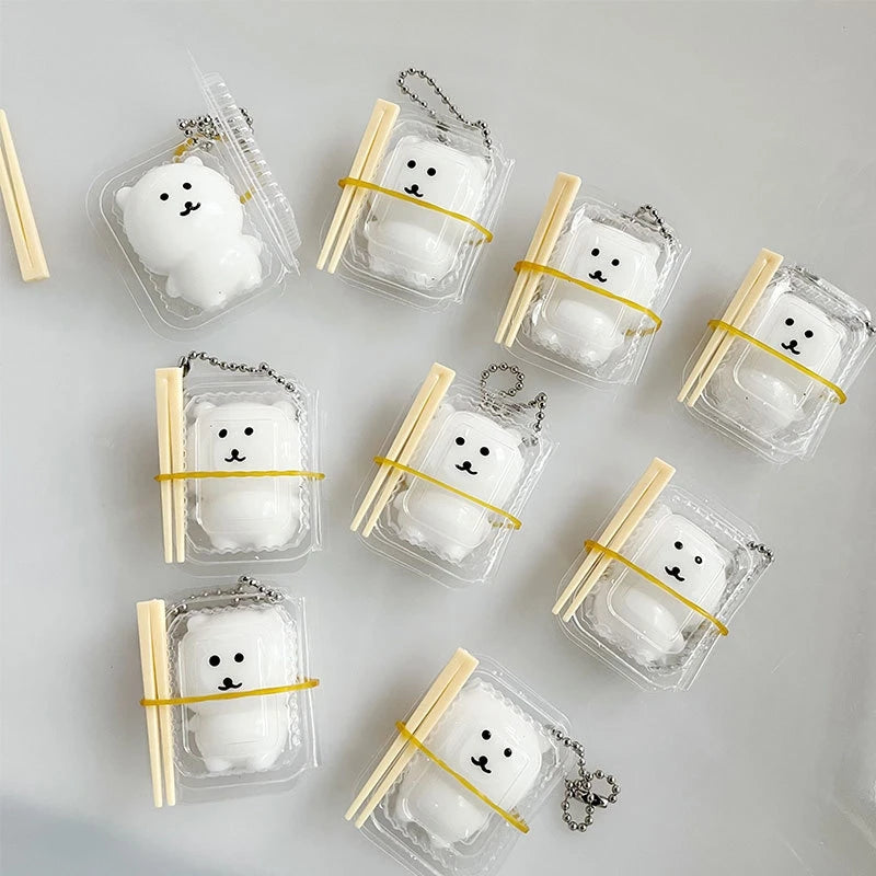 Lunch Box Squishy JOKE Bear Kawaii Squishy Toys Bag Cute KEY Pendant Pinching Squeezeing Decompression Toy Party Birthday Gifts