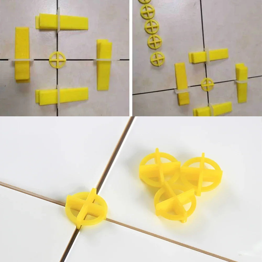 50/100/300Pcs Porcelain Tile Spacers Clips Wedge Ceramic Leveling System Floor Wall Tile Gap Leveling System Construction Tools