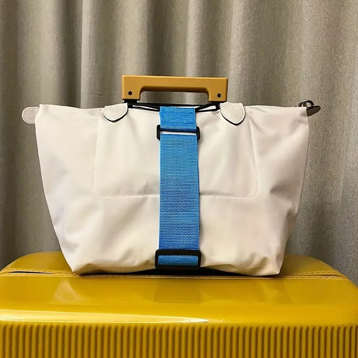 Adjustable Luggage Add A Bag Strap, Multicolor Suitcase Connecting Belt with Elastic Loops to Secure Extra Bags for Travel
