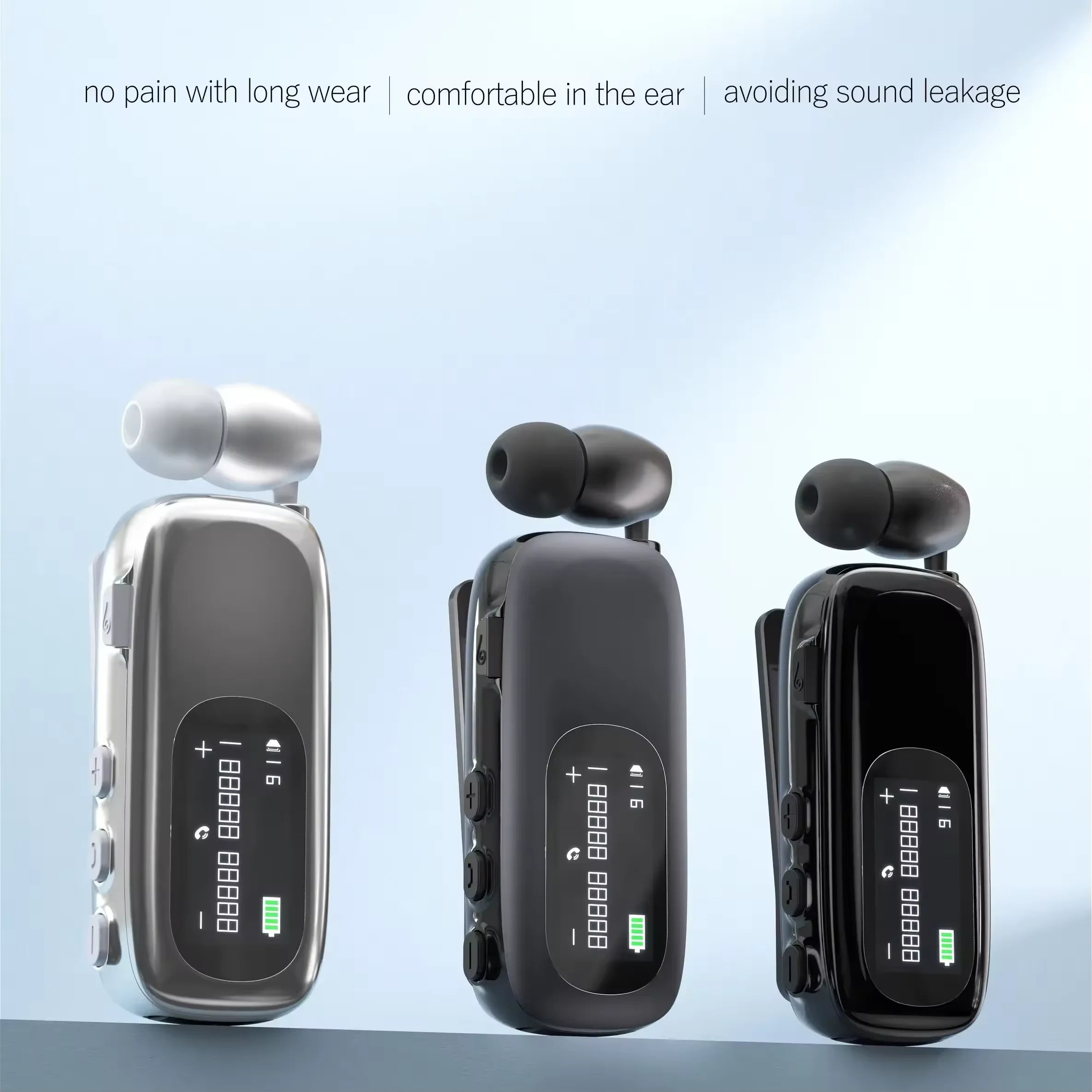 K75 Business Wired Bluetooth Earphones play for 20 hours, compatible with all Bluetooth devices, fast charging
