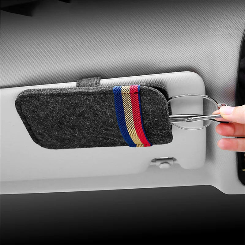 Car Sunglasses Organizer Bag Eyeglass Holder Glasses Storage Clip For Audi Bmw Auto Interior Organize Car Sunglasses Holder