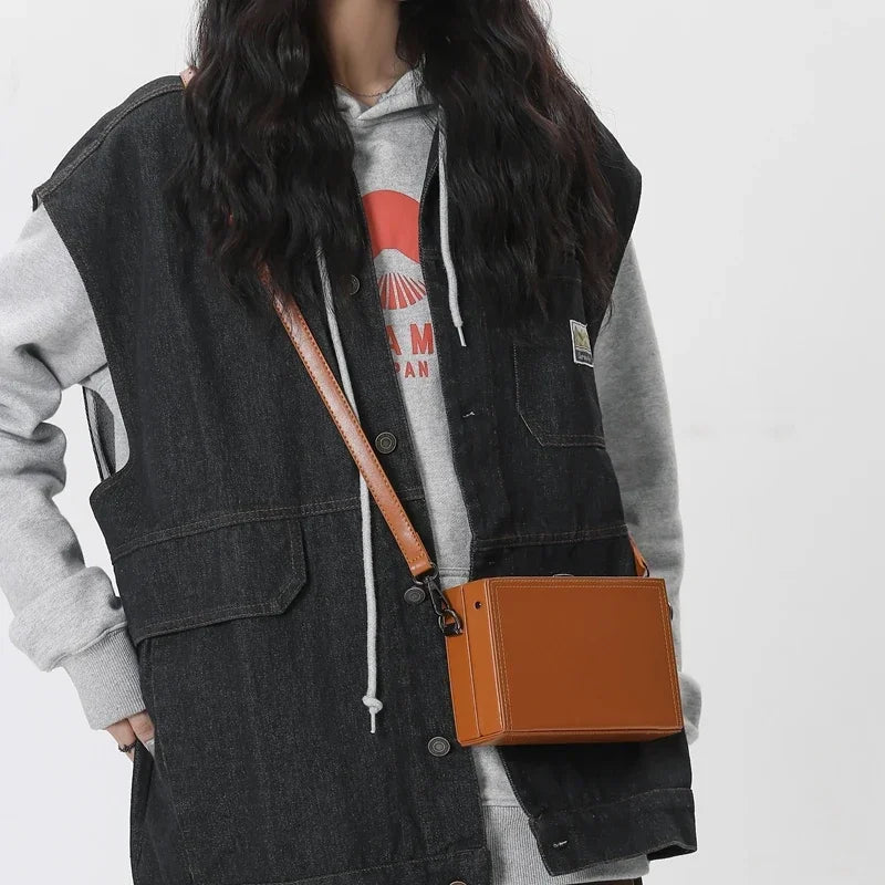 PU Solid Hasp Square Crossbody Crossbody Bags Light Luxury Versatile Shoulder Bags 2026 Hot Sale Youth Trendy Bags for Women