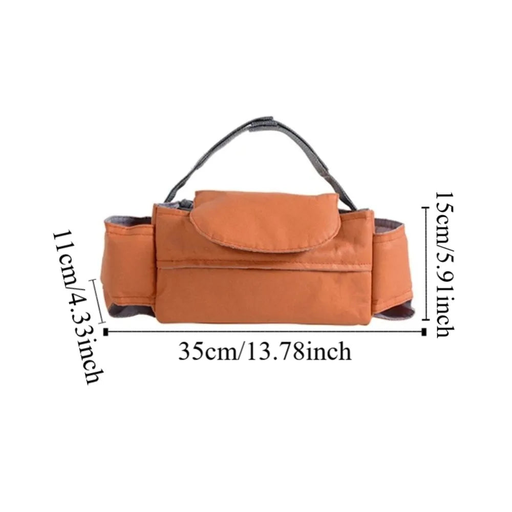 Large Capacity Baby Pram Organizer Multifunctional Insulated Pocket Travel Diaper Bag Detachable Design Solid Color