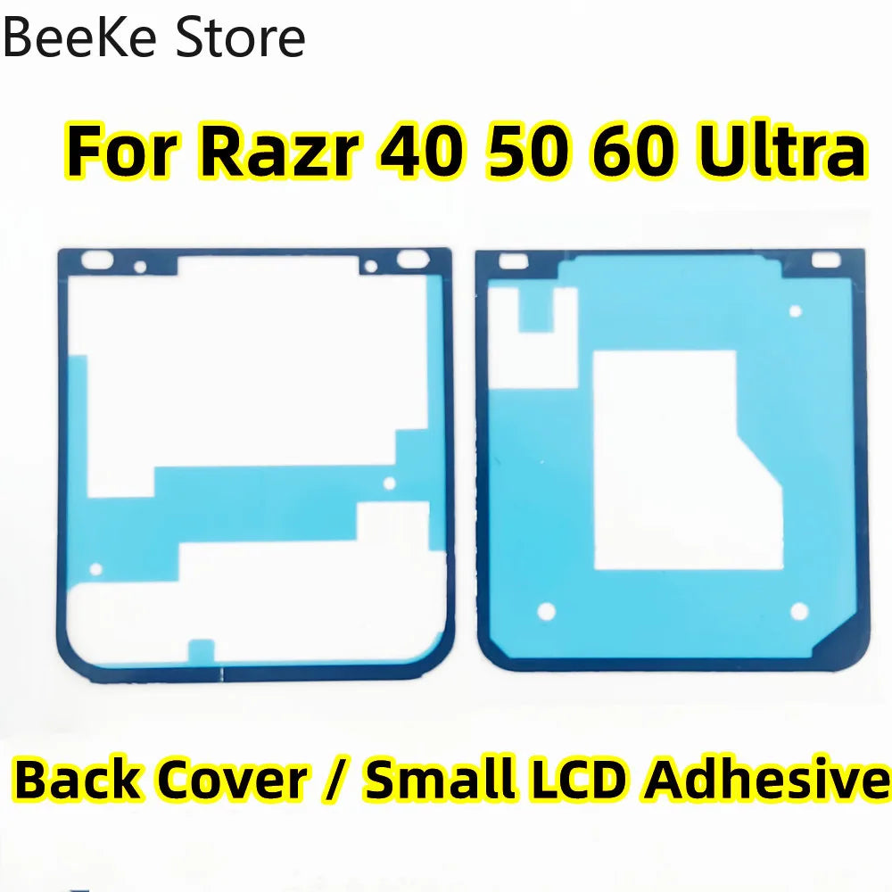 2/5Pcs For Motorola MOTO Razr 40 50 60 Ultra Front Small LCD Display Adhesive Back Battery Cover Case Housing Sticker Glue Tape