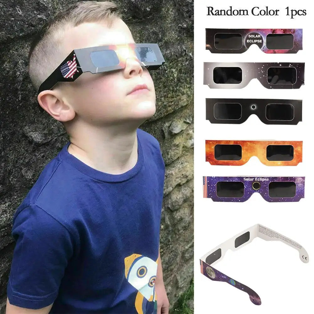1/10/50Pcs Paper Solar Eclipse Glasses Safe for Direct Sun Viewing, CE & ISO Certified for Total & Partial Eclipse Observatios