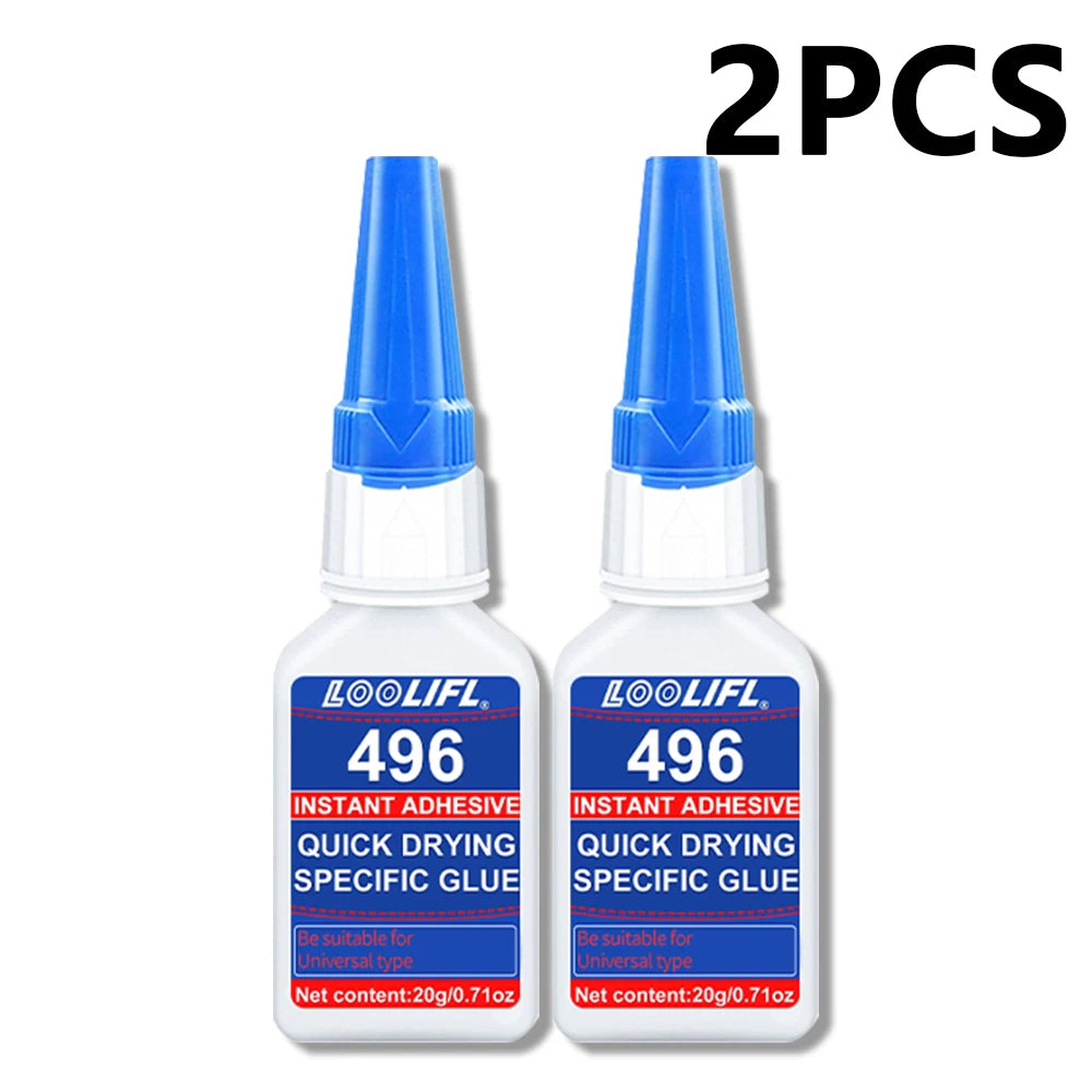 496 Universal Instant Adhesive, Fast Drying Strong Bond Glue for Household & Industrial Repairs, 20g Multi-Material Super Glue