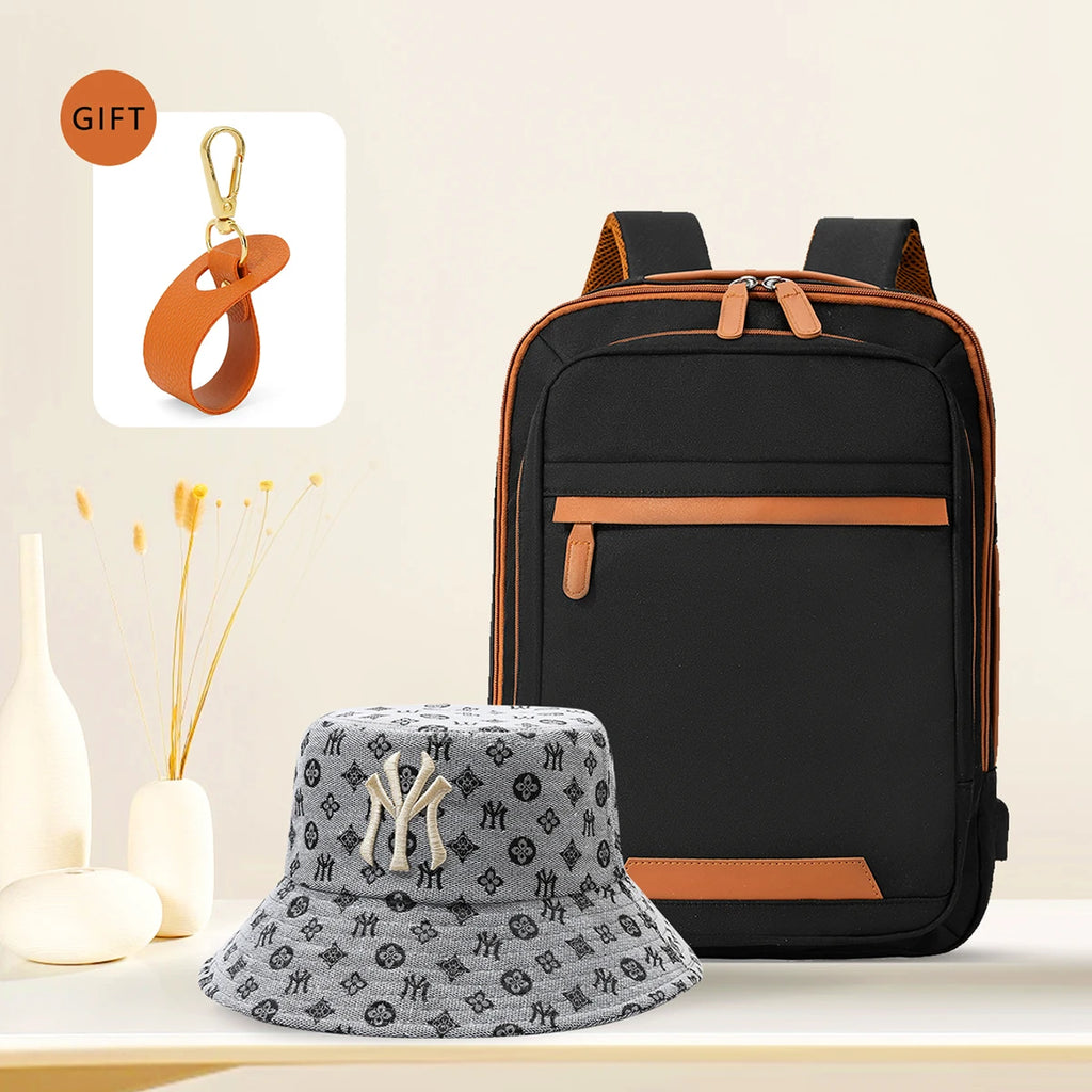 High-Quality USB Rechargeable Backpack Men's Waterproof Bag Large Laptop Backpack Unisex School Bag Youth Backpack