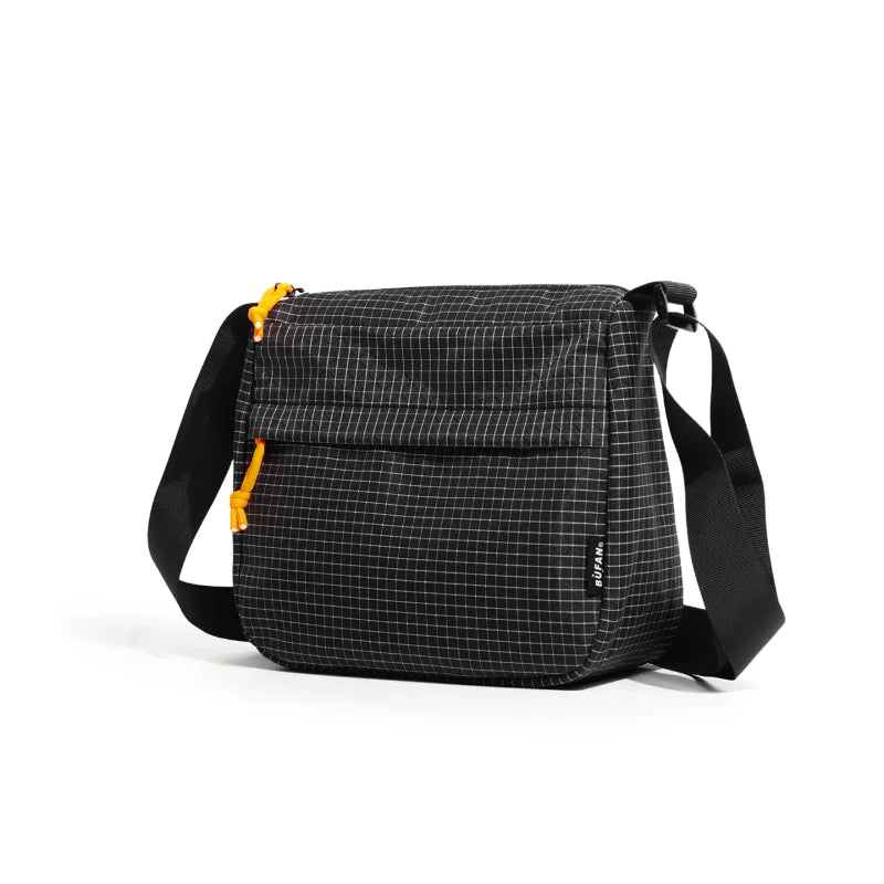 Crossbody Bag Unisex Japanese Korean Simple Waterproof Small Square Lightweight Daily Outdoor Travel Phone Shoulder Bag