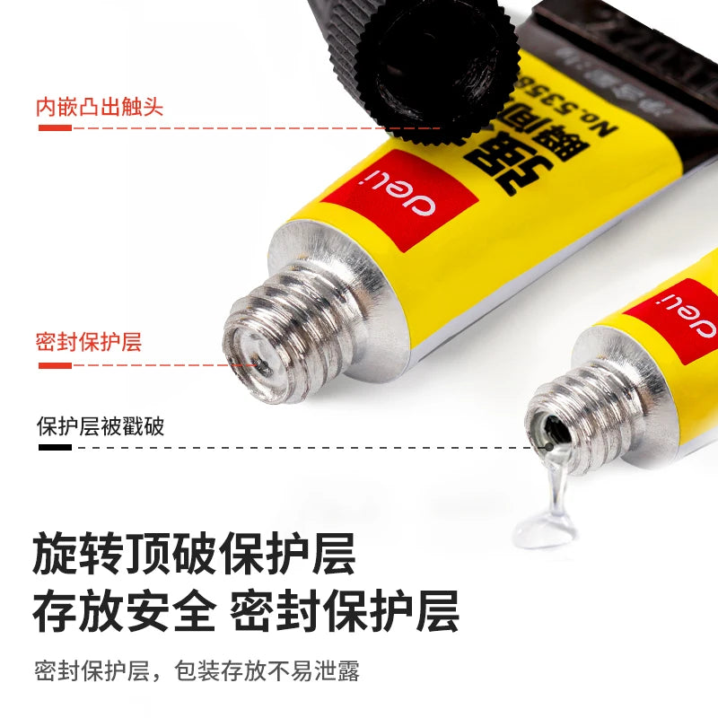 Multi-Purpose Strong Instant Adhesive Fast-Drying Liquid Glue Universal Bonding for Ceramic, Metal, Leather, Rubber, Plastic & W