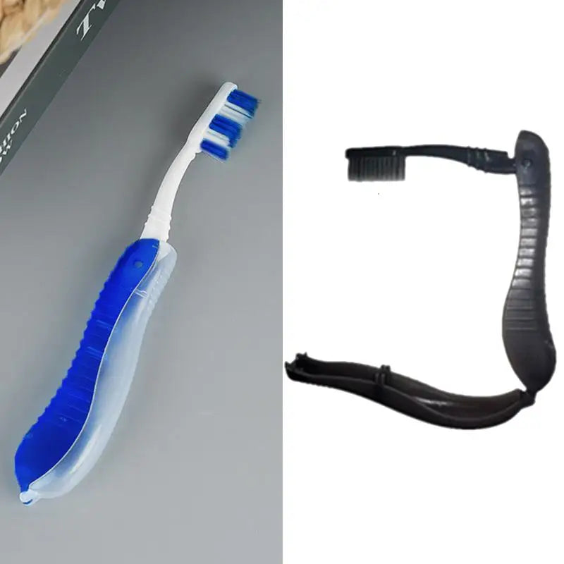 For Trip Daily Use Women Men Travel Folding Toothbrush Portable Toothbrush Built In Cover Multi Color Size Collapsable Brush