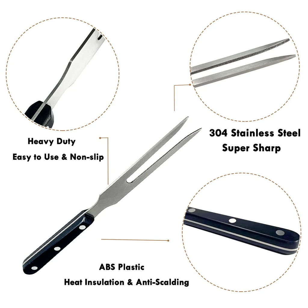 2 Pcs Carving Fork 10 Inch Long Stainless Steel Barbeque Fork For Bbq Bbq Serving Cooking Bbq Baking Bbq Tools Kitchen Supplies
