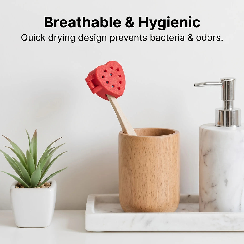 5pcs heart-Shaped Breathable Electric Toothbrush Head Protector, Travel Storage Case, Dust Cover, Lightweight