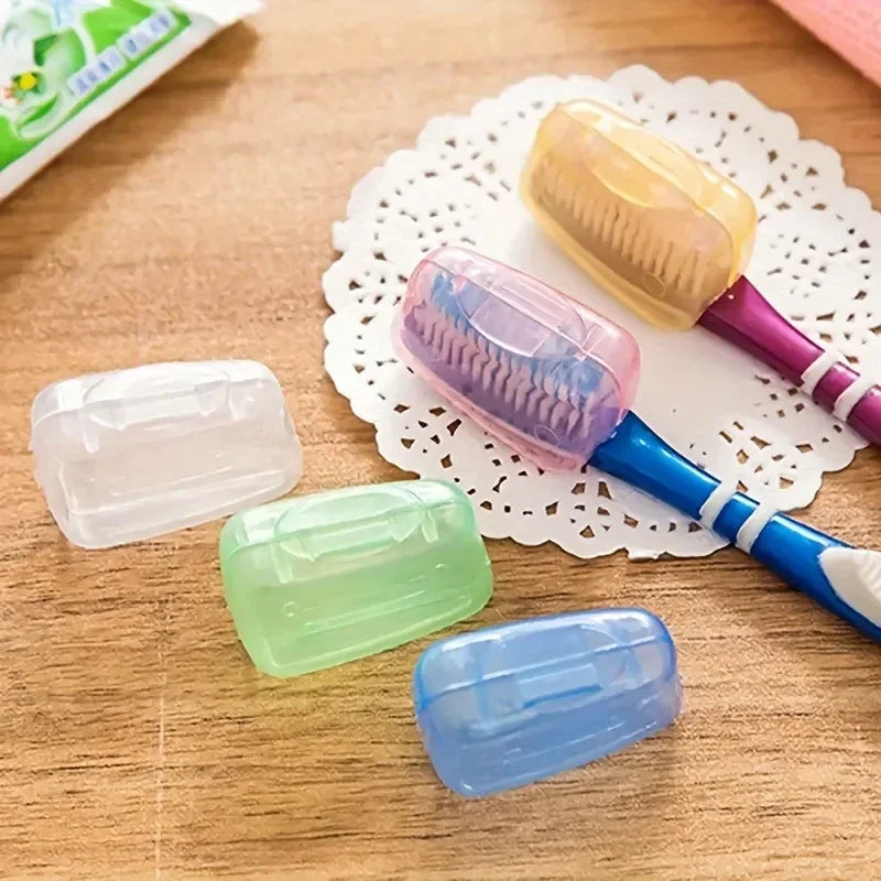 5Pcs Travel Toothbrush Head Caps - Hygienic Cover for Dental Brush Heads,Portable for On-the-Go. travel acessories