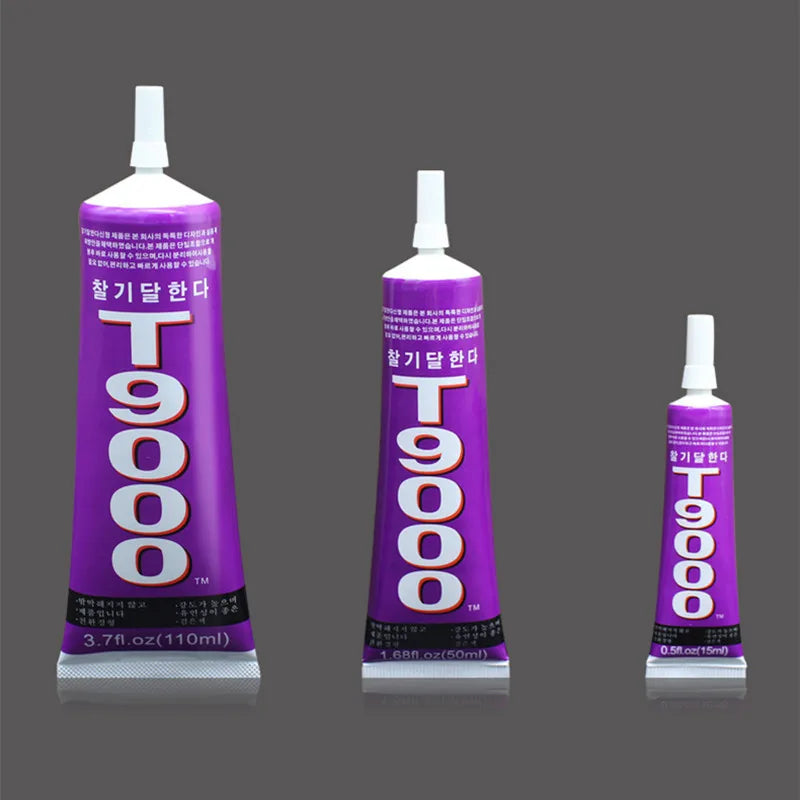 T9000 Glue Adhesive Transparent Black Soft Flexible Sealant For Mobile Phone Screen LCD Frame Repair Jewelry Craft Tools
