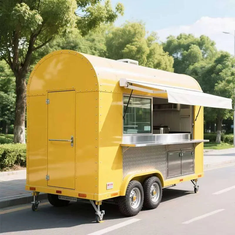 Robust Food Trailer Concession Cart With Off Road Tires For Rural Event Access Professional Mobile Catering Vending Business